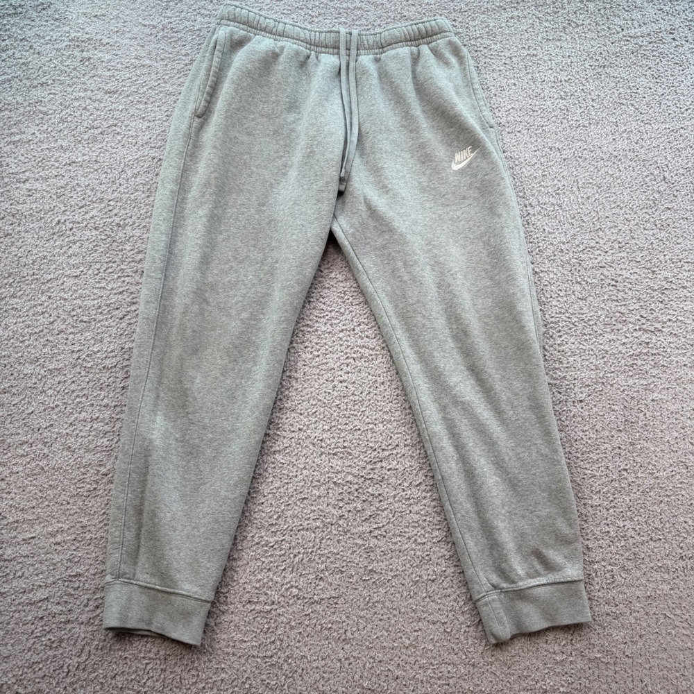 Nike Mens Club Fleece Joggers Heather Grey BV2671-063 Size M